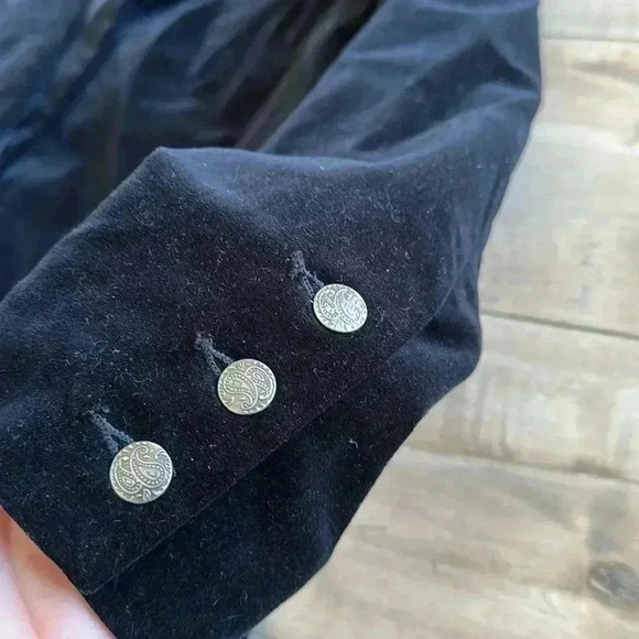 DG2 Diane Gilman Black Velvet Jacket Sz XS EA076 - Picture 6 of 12